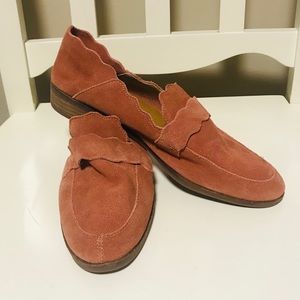 Lucky Brandy Blush Suede Loafers Size 9